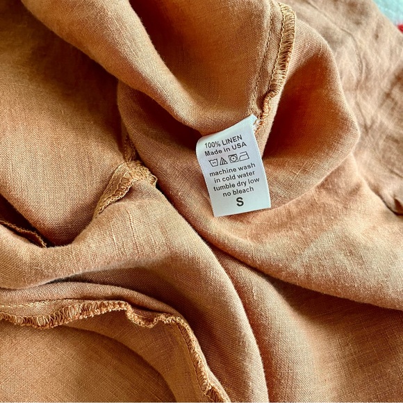 Black crane linen rust midi-maxi dress - Picture 11 of 12